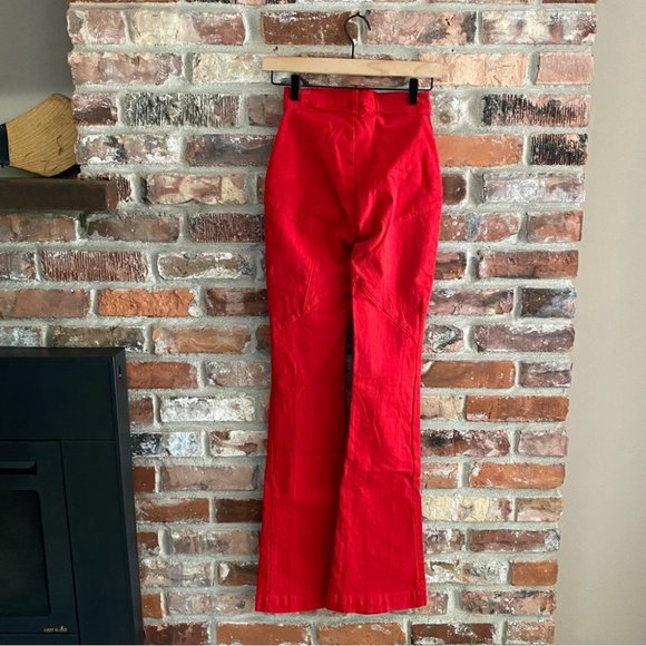 Revice Venus Flare Jeans Mars Red High Rise Size 24 - Picture 8 of 9